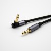 3 polos 3.5mm recto macho a macho 90 grados chapado oro auriculares cable de audio 0.5M-3M 0.5m