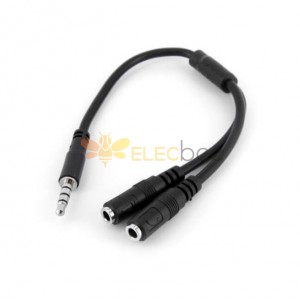 Adaptador de auriculares de 3,5 mm para auriculares con cable de auriculares independiente 20CM
