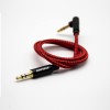 3.5mm Male 180°to Male 90 Degree 3 Poles Gold Plated Headphone Plug Audio Cable 0.5M-3M 1m