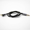 4 Pôle Straight Male to Right Angle Mâle Gold Plated Plug Audio Cables Black 0.5M-3M 0,5 m