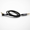 鍍金耳機插頭4極公轉公直對彎黑色音頻線0.5米-3米 1m