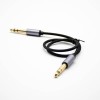 6,35 milímetros Plug Masculino para Masculino Ouro Banhado Straight Cable Áudio 1M-5M 1m