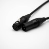 Conectores de audio de cañón 3pin macho a hembra Cables de audio negro 1.5M-15M 1.5m