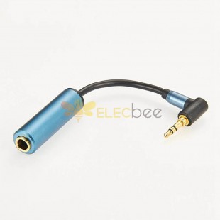 Cable adaptador hembra de 6,35 mm a 3,5 mm macho Jack 0,2 M Blue