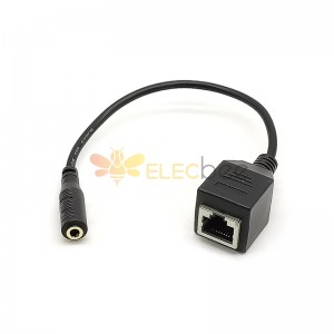 RJ45 Female To 3.5mm Female Stereo Cable Adapter 0.1M