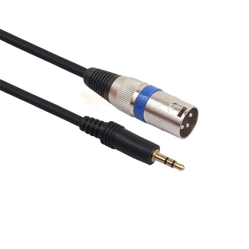 Aux аудио кабель ПВХ медный алюминиевый XLR штекер 3,5 мм штекер 3 м кабель-адаптер для микрофона телефона