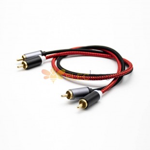 雙RCA音頻線公對公直式黑色/紅色1米-5米 1m