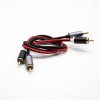 Duplo RCA cabo masculino para macho plug cabo de áudio em linha reta 1M-5M 3m