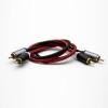 Doble RCA cable macho a macho enchufe cable de audio recto 1M-5M 1m