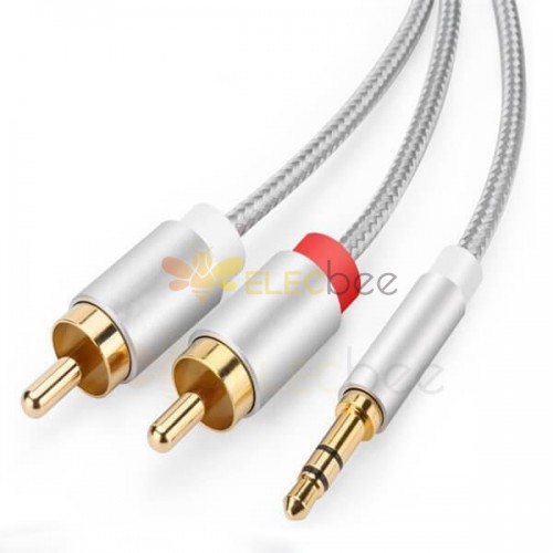 10511-1.5M 3.5mm Audio jack to 2 Male Rca Cable(1.5M) – TIC