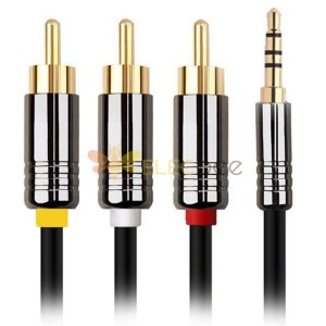 Câble homme vidéo 3.5mm Plug To 3 RCA Male Audio Cable