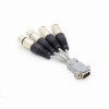 DB9 Male to XLR 4 Ports Analog Audio Cable Adapter Clear Audio Signal 5cm Length