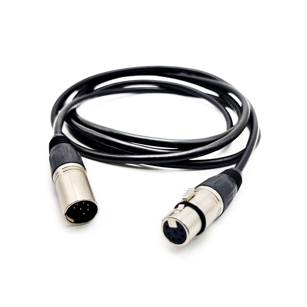 Cabo de microfone de tubo 7 pinos XLR macho para 7 pinos XLR fêmea 2M