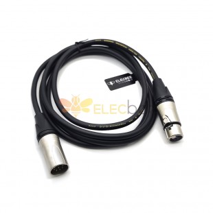 Cable de micrófono de tubo 7 pines XLR macho a 7 pines XLR hembra 2M