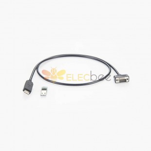 9 ピン オス DB9 - USB 2.0 A 直角コネクタ 1 メートル