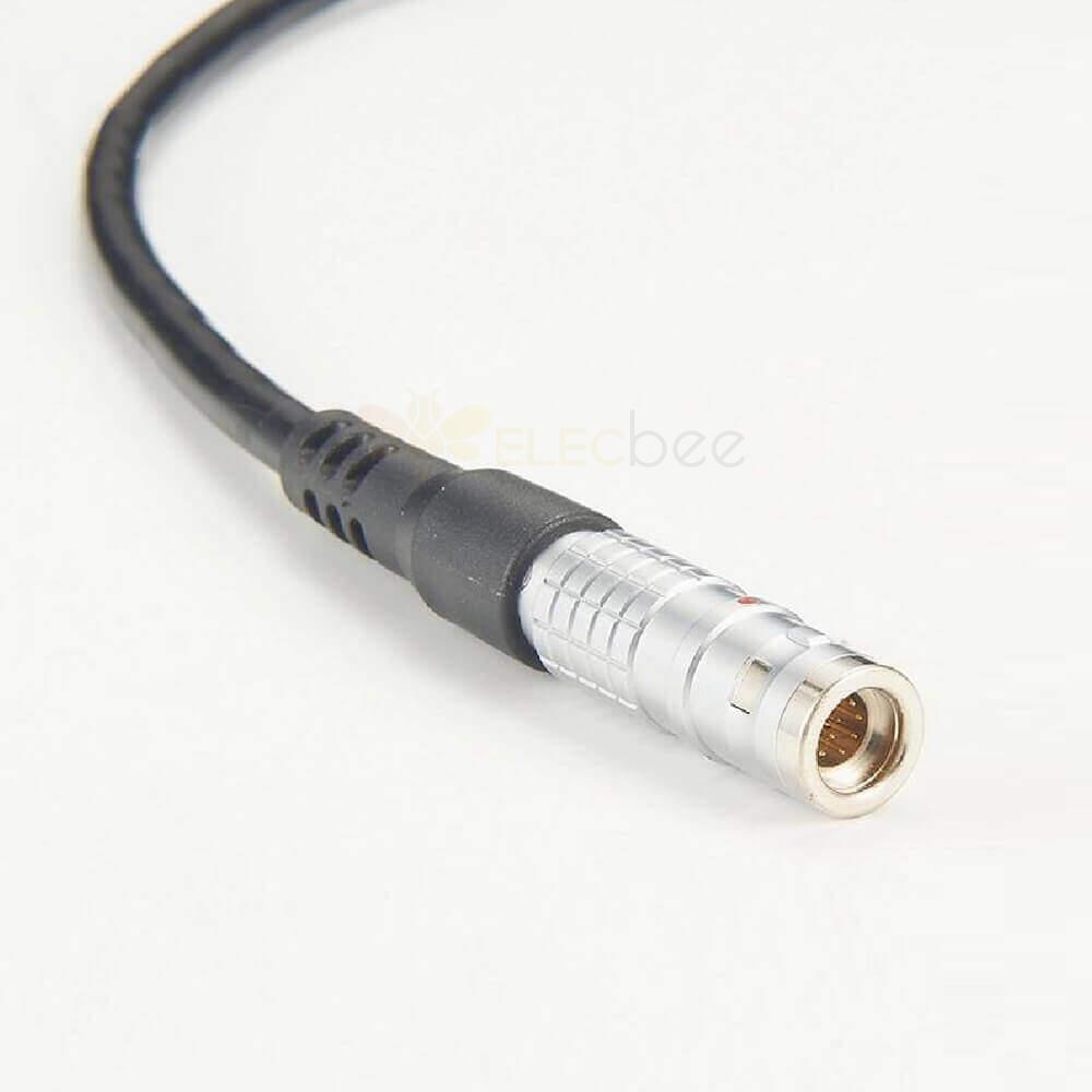 Elecbee, 12 pines, macho, autoblocante, redondo, de metal a DB9, conector hembra, cable 3M