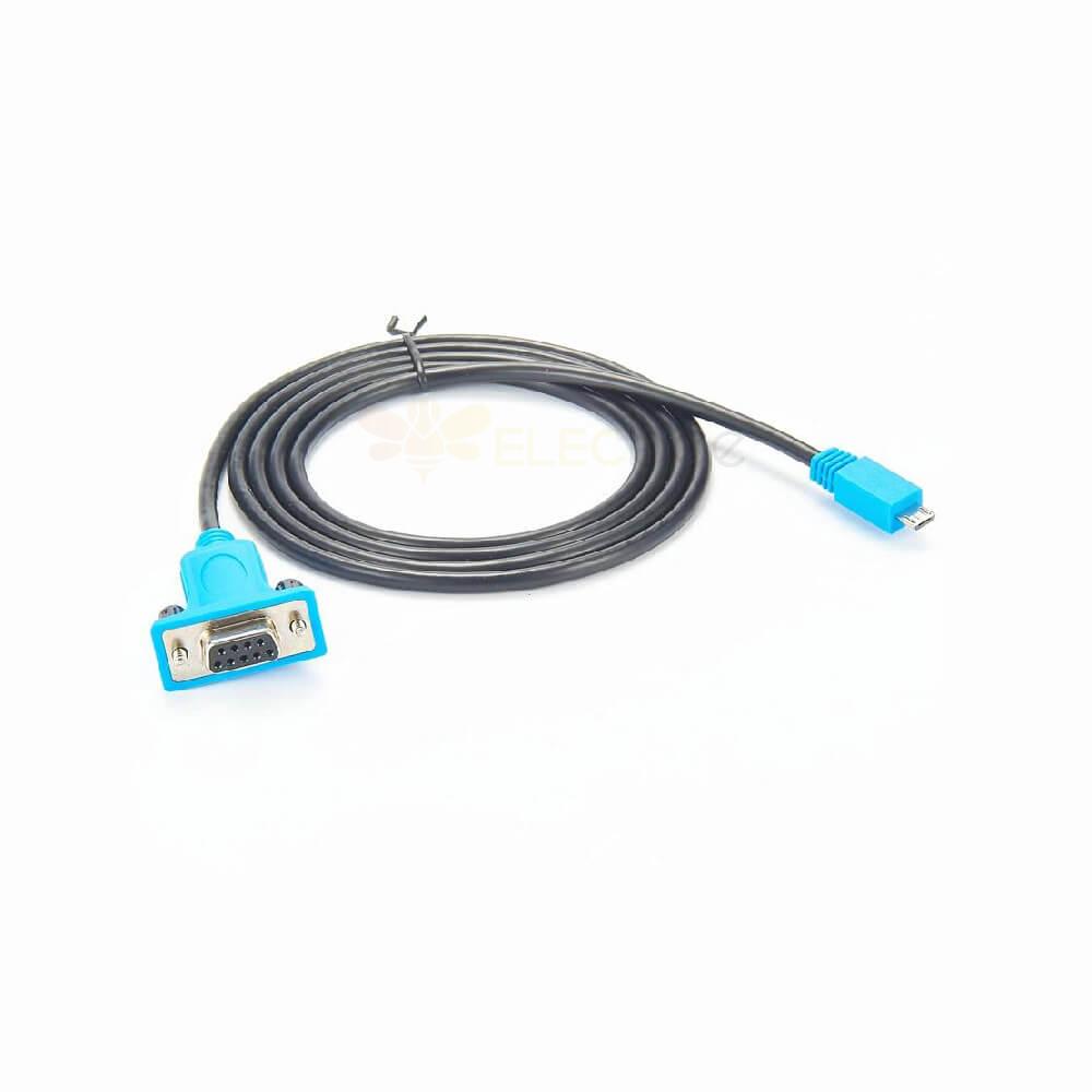 직렬 케이블 1.5M가 있는 D-Sub 9 핀 암 스트레이트 커넥터에 마이크로 USB 남성