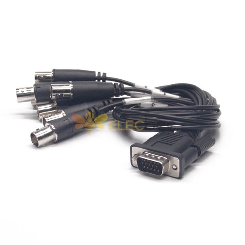 D-Sub 15 Pines Conector Macho 1 a 8 BNC Conector Hembra Cable Recto 40CM