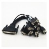 D sub 62 pines hembra a 8 d-sub 9 pin conector cable ensambla conector con AWG24/26/28/32 20 piezas