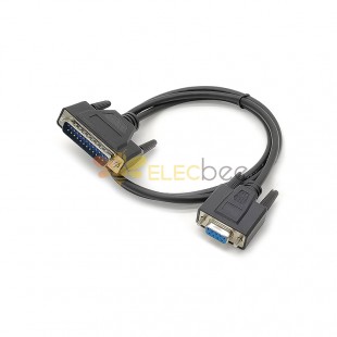 D SUB 9 pin Female to DB 25 Pin Male Cable Connector1M