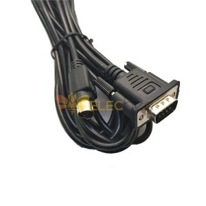 D-SUB 9 Pin Male to MINI DIN 8 Pin Male with AWG28 Cable Connector