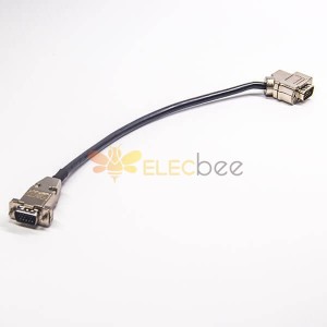 DB14 a DB15 Cable de 14 pines macho a ángulo recto 15 pines macho D-SUB conector 15CM