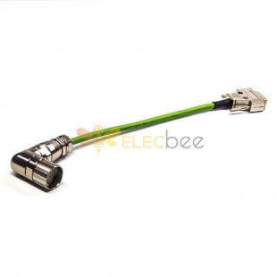 DB15 pin macho enchufe a ángulo recto M23 12pin hembra Servo conector de señal con Cable 20cm 5 uds