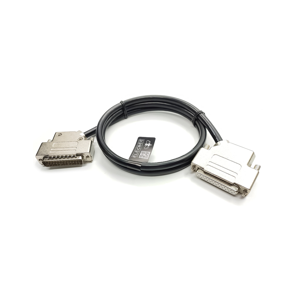 DB25 Male To Female 45 Degree Angled Cable