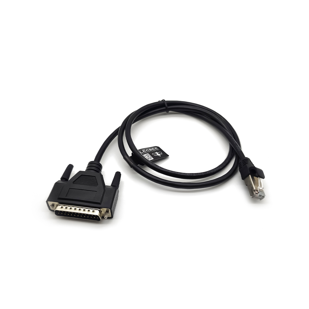 Cable de consola de módem Ethernet DB25 macho a RJ45 macho 1M