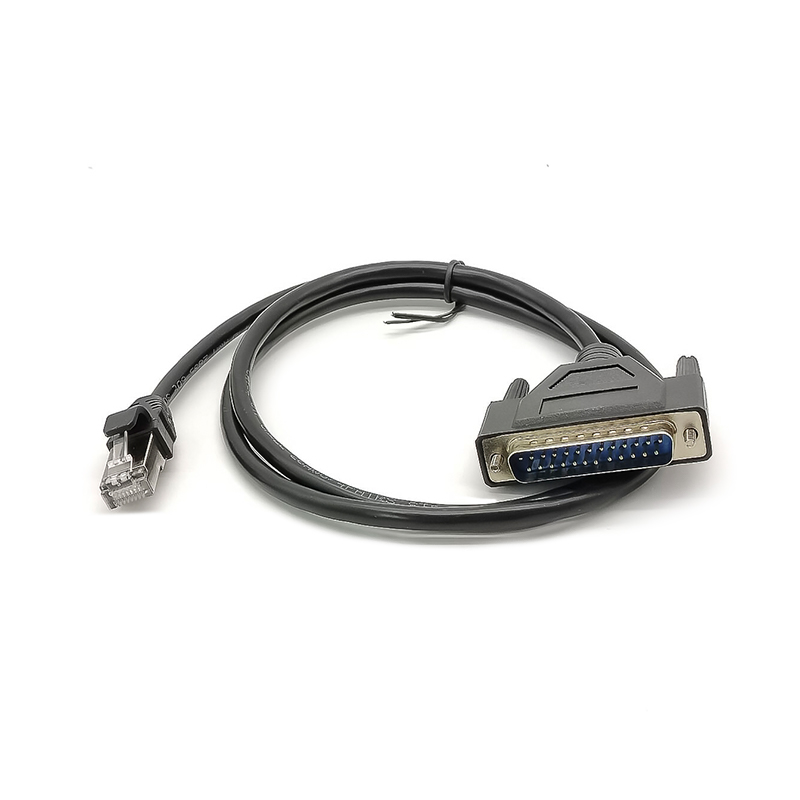 Câble console modem Ethernet DB25 mâle vers RJ45 mâle 1M