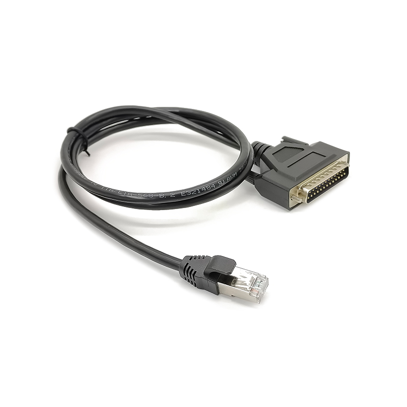 Câble console modem Ethernet DB25 mâle vers RJ45 mâle 1M