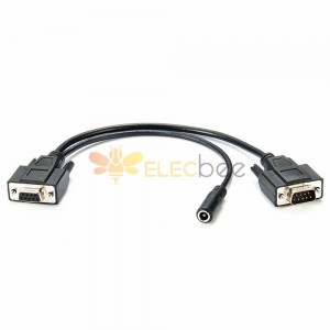 Db9 macho a Db9 hembra y Dc5.5X2.1 Can Bus Data Logger Cable de fuente de alimentación 0.5M