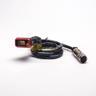 DB9 a M16 Cable Conjunto 9pines DB Conector macho a 8pines C091 Hembra con Cable AWG24 3M/5M 3m