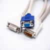 Doppelte typische DVI-Stecker für DB15 Buchse und DVI 24+5pin Tieline White1M