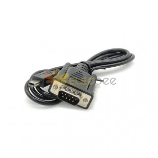 Мини-USB к последовательному адаптеру RS232 RS232 DB9 Мужской кабель-конвертер 1M