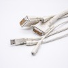 Multilink DVI Kabel DVI-D 18+5pin auf USB und Audioleitung 1M Weiß