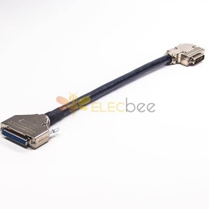 Прямоугольный разъем-вилка кабеля DB25 с разъемом-розеткой и металлическим корпусом 5 шт.
