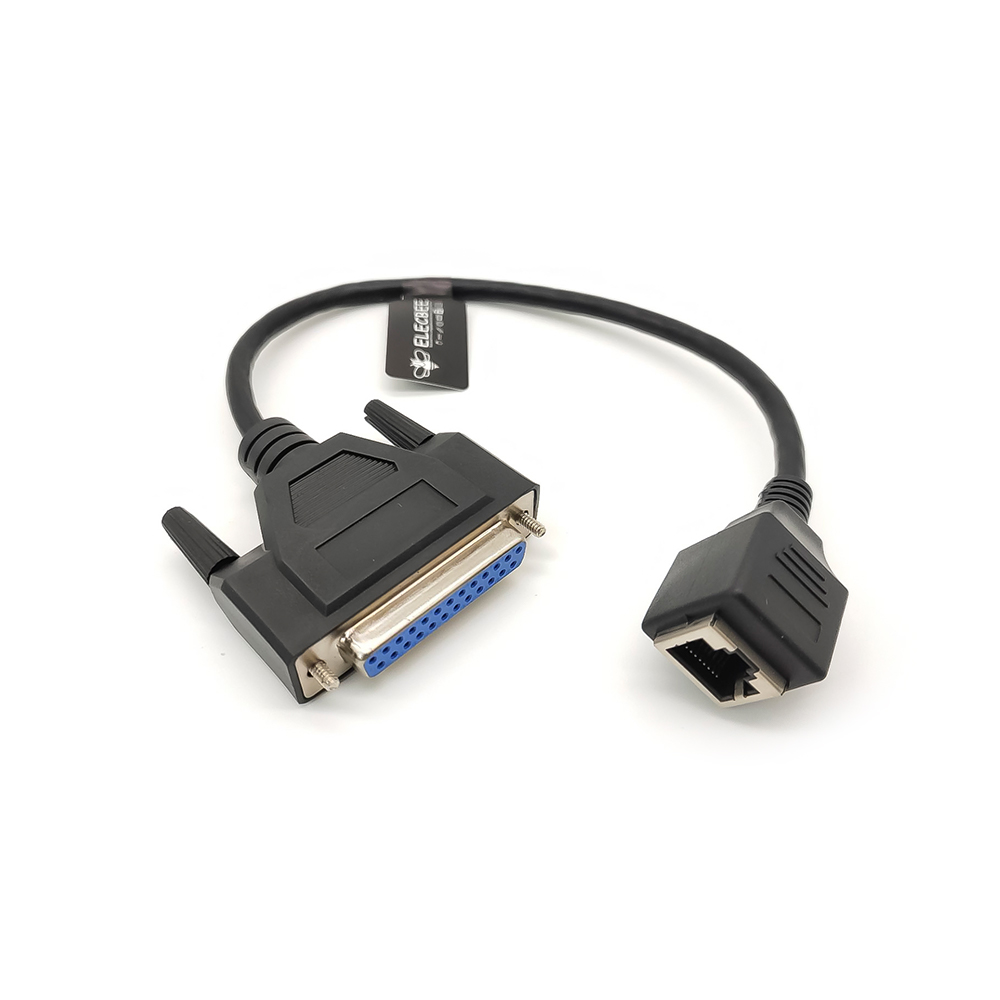 RJ45 Female To DB25 Female Null Modem Cable 0.3M