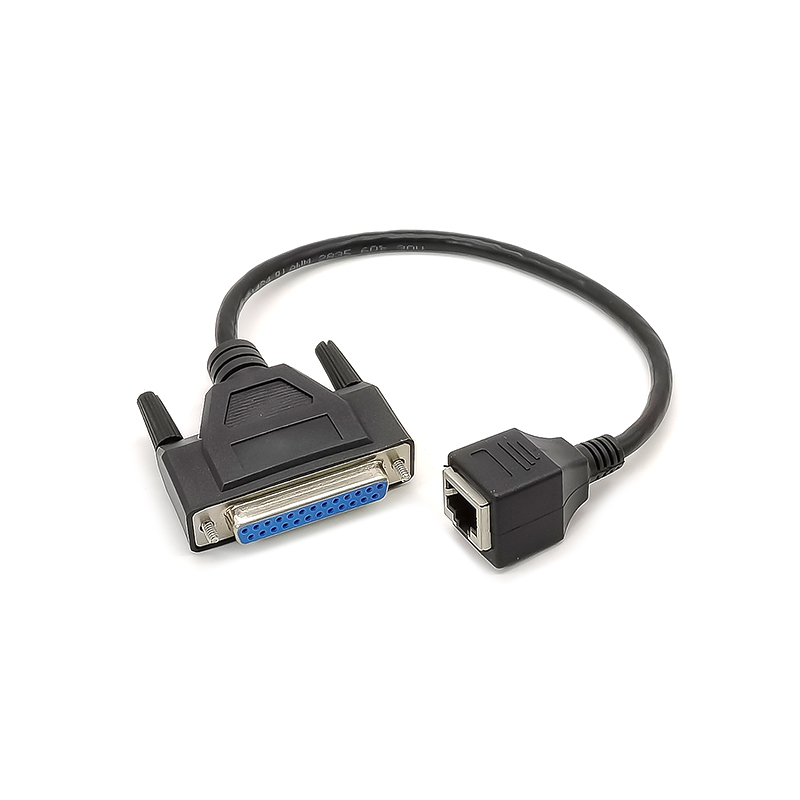 RJ45 Female To DB25 Female Null Modem Cable 0.3M