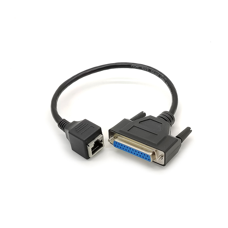 RJ45 Female To DB25 Female Null Modem Cable 0.3M