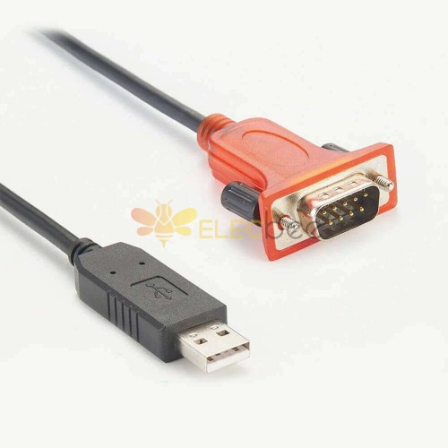 Cavo convertitore USB 2.0 tipo A maschio a seriale 9 pin DB9 maschio RS232 arancione 1 m