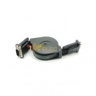 VGA Adapter D-Sub 15 Pin Male to Male Straight Retractable Cable 1meter