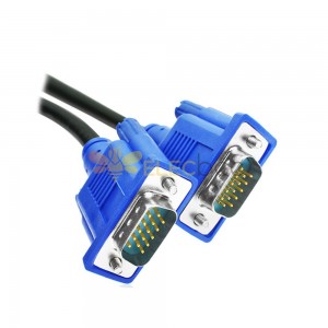 VGA para VGA D-Sub Conector 15 Pin Male to Male Straight Cable