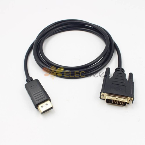 Displayport Stecker zu DVI 24 +1 Pin Stecker 1080p HD Line Schraubverschluss Kabel Adapter 0.5m