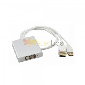 Displayport Usb Kabel stecker zu DVI 24+1 Buchse Adapterkabel 0.5m