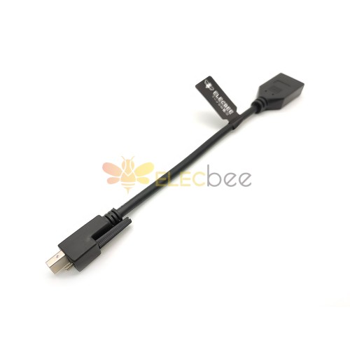 Mini Displayport à Displayport MDP Mâle avec serrure vis à DP Femelle pour Matrox 0.5MCable