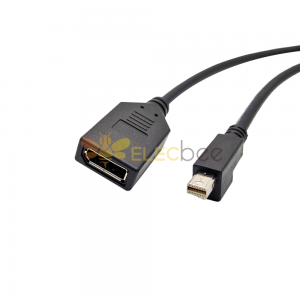 ميني ديسبلايبورت إلى HDMI كابل ذكر مستقيم النشطة البسيطة موانئ دبي مع مزلاج لكابل HDMI الإناث 0.5 M
