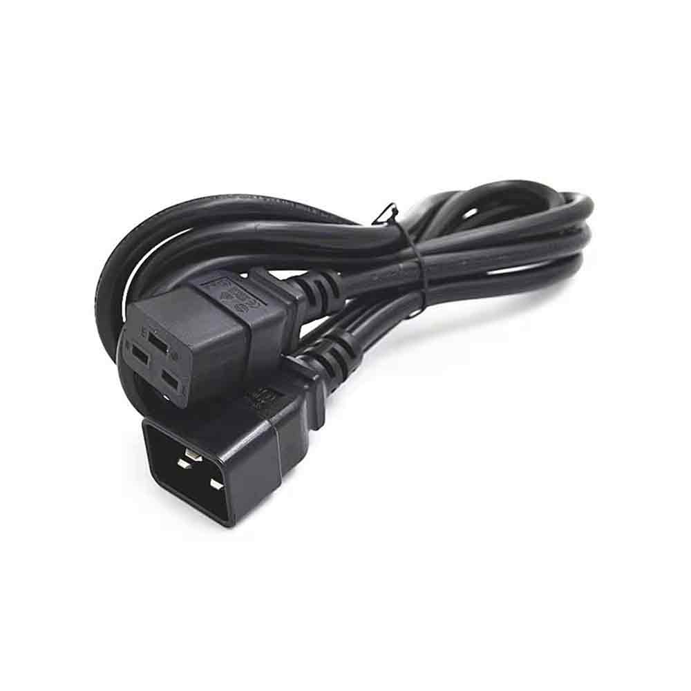 2 pin European Standard VDE C19/C20 4.0² Male-Female Power Cord - 4.0² 2 pin C19/C20 Male-Female Cord