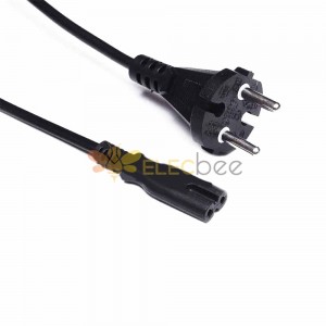 European Standard 2 Pin Round Pin Plug Power Cord European Standard Figure Eight Pipe Tail 16A European Plug Wire 1² 2 pin