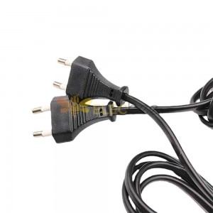 VDE European Standard 2 pin 2.0² 16A Waterproof Straight-Head Power Cord - 2 pin 16A Straight-Head Power Plug